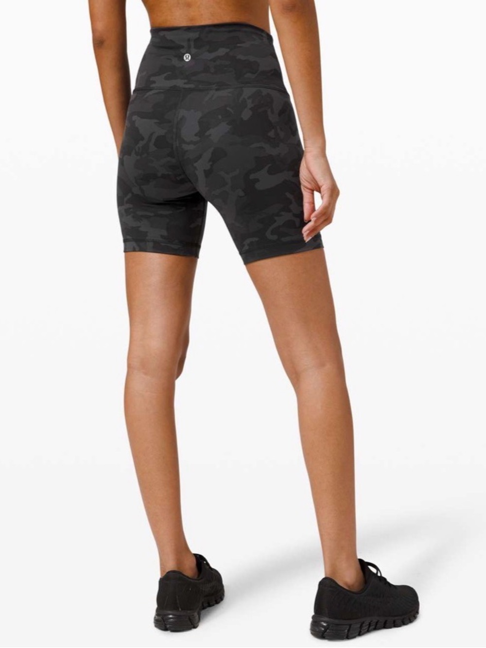 Lululemon Wunder Train Black Camo 6” Shorts